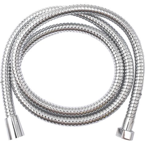Edelstahl-Brauseschlauch mit doppelter Quetschung 120 cm 1/2" drehsicherer Anschluss