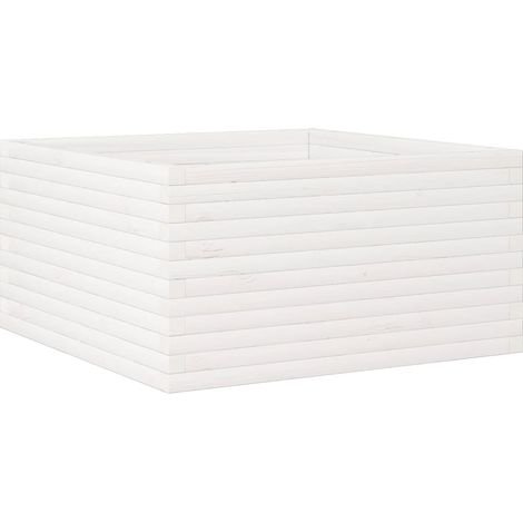 Maison Exclusive - Pflanzkübel Weiß 90x90x46 cm Massivholz Kiefer