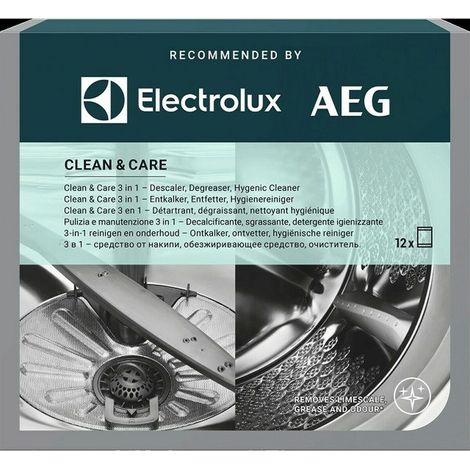 Electrolux M2GCP121 Clean and Care Detergente 3 in 1 Lavatrice e Lavastoviglie 12 bustine colore Bianco (1/5)