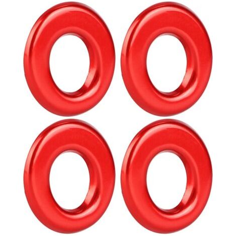 QORVA-4 pièces de boutons de goupille de verrouillage de levage de porte, anneaux de revêtement d'habillage adaptés à Benz GLa GLC nouvelle classe C classe E (rouge)