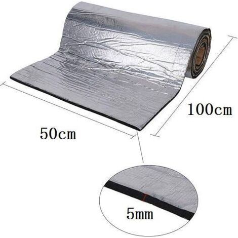 Tigrezy Akustikdämmmatte für Autos, 10 mm Schalldämmschaum, Schalldämmung, wasserdichte akustische Geräuschdämmung und Schalldämmung, 50 x 200 cm