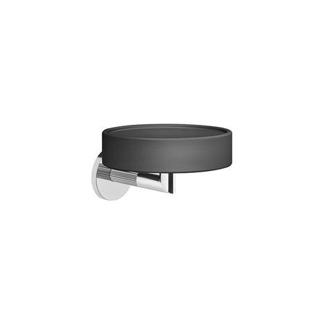 Gessi Ingranaggio, jabonera negra mate, para montaje en pared,