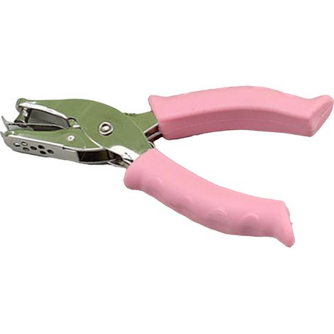 Einzellocher 6 mm, handlicher Metalllocher für Papieretiketten mit Gummigriff für Schule und Zuhause (1/5)