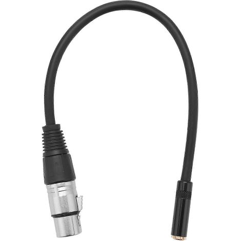 Câble adaptateur audio stéréo pour microphone, 0,3 m, XLR femelle 3 broches vers TRS 3,5 mm femelle (1/8 pouce) (1/5)