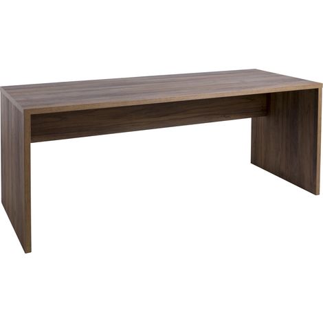 Composad  Scrivania della Linea DAVINCI BRERA con Modesty Panel, Scrivania Moderna ed Elegante, Per PC, Ufficio, Studio, (LxAxP) 178,2x74,5x69 cm, Colore Noce Brera, Made in Italy (1/4)
