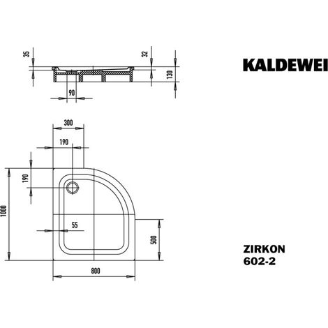 KALDEWEI 456748041001 DW ZIRKON AVEC SUPPORT DE BAIGNOIRE Mod.602-2