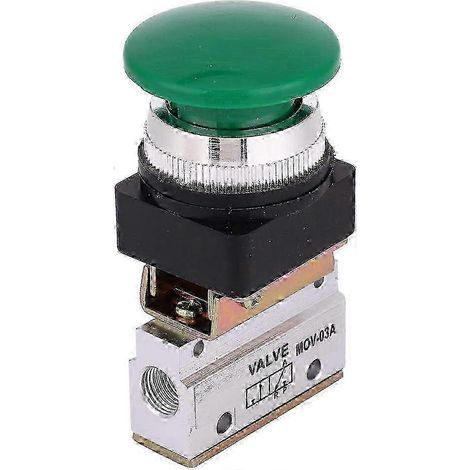 MOV-03A Vanne pneumatique à bouton-poussoir G1/8 3 voies 1 (1/5)