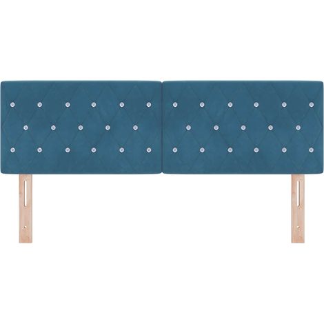 Maison Exclusive - Tête de lit Bleu foncé 144 cm Velours