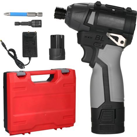 16.8V Brushless Electric Screwdriver, Cordless Power Tool for Home Repairs, 3450 RPM Speed, EU Plug and 2 Batteries (1/5)