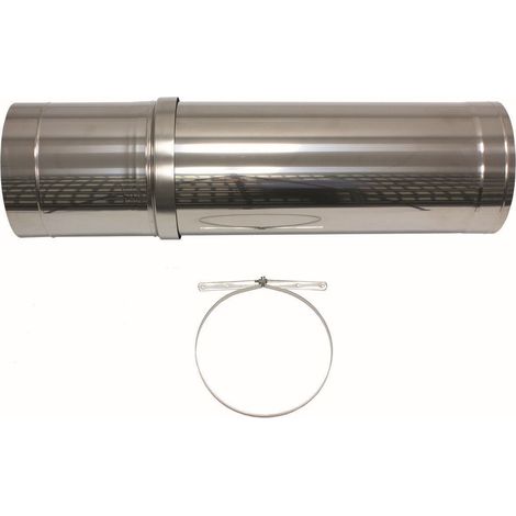 Vaillant Pénétration de toit verticale DN 300/200 inox pour système d'évacuation façade DN 200, 0020095582