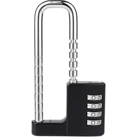 QORVA-Cadenas à anse réglable - Serrure à combinaison pour casiers, serrure coulissante à combinaison de sécurité enfant pour barrières, tiroirs et armoires