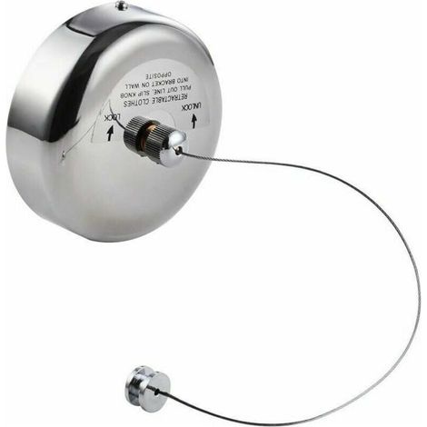 Acier Inoxydable Rétractable Étendoir à Vetements Extensible Poli Chromé Séchoir à Linge Corde Réglable 2.8m Interieur Exterieur Balcon (1/5)