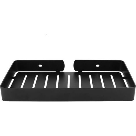 Étagère de salle de bain porte - savon support mural en acier inoxydable pour support de drain. support de rangement pour panier pour organisateur de salle de bain(noir)