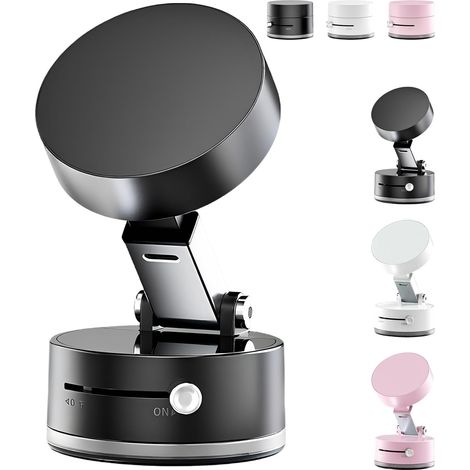 Support magnétique pour téléphone de voiture, support à ventouse double face pour téléphone portable, pliable, force d'aspiration N52, convient pour le bureau, le GPS de voiture, la salle de sport (no (1/5)