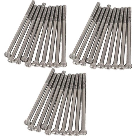30 vis à tête cylindrique creuse M5 en acier inoxydable A2 (1/4)