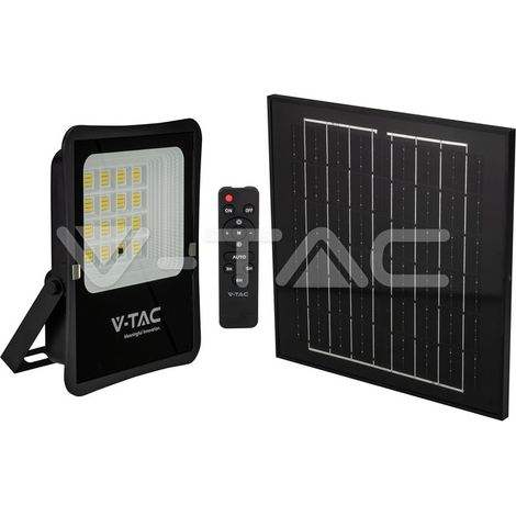 V-TAC VT-55200 Faro LED 1600lm alimentato a pannello solare 15W fotovoltaico batteria con Telecomando luce bianco naturale 4000k sku 6969 (1/5)