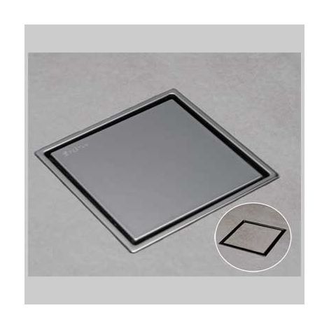 SIFONE PER DOCCIA A PAVIMENTO GRIGLIA A SCOMPARSA  15x15 uscita dm 50     MADE IN ITALY