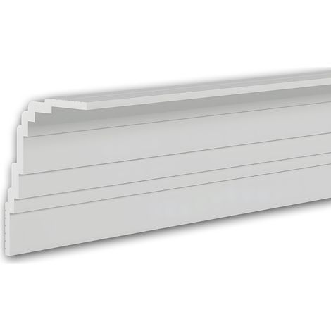 Eckleiste Profhome 650802 Deckenleiste Stuckleiste Zierleiste Modernes Design weiß 2 m (1/5)