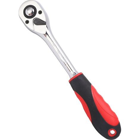 Poignée de clé à cliquet, clé à dégagement rapide automatique à 72 dents, tige droite, type L 1/2 pouce (pour utilisation avec des embouts de 12,5 mm). (1/5)