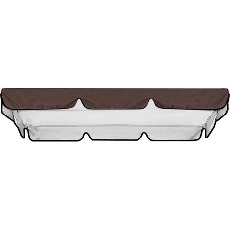 Housse pour balancelle 2 places, Fokelyi, polyester, imperméable, 164 x 114 cm, marron (1/5)
