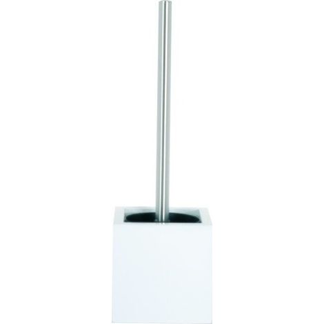 Brosse Wc avec support MDF & Inox Blanc MSV