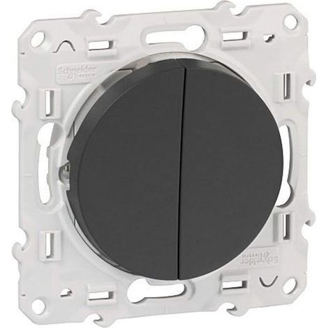 Schneider Electric – Interrupteur va-et-vient 250V – 6 bornes sans vis – IP21 – IK04 – Fixation par vis – Pour installations intérieures (1/5)