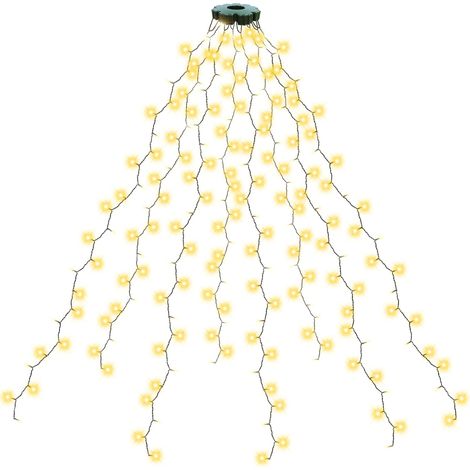 Lot de 4 boules lumineuses à suspendre de 30 cm avec minuteur - 8 modes - Blanc chaud - Décoration de Noël d'extérieur - Pour balcon, jardin, fête, chambre - Décoration intérieure