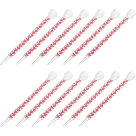 CCYKXA  12 Embouts Mélangeurs de Calfeutrage en Spirale Buse de Finition pour Mastic Outil de Mélange Homogène pour Résine Époxy pour Joints Carrelage la Cuisine et Salle de Bain Lot