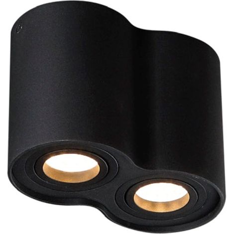 Faretto soffitto nero doppio BASIC ROUND 2xGU10 Maxlight (1/3)