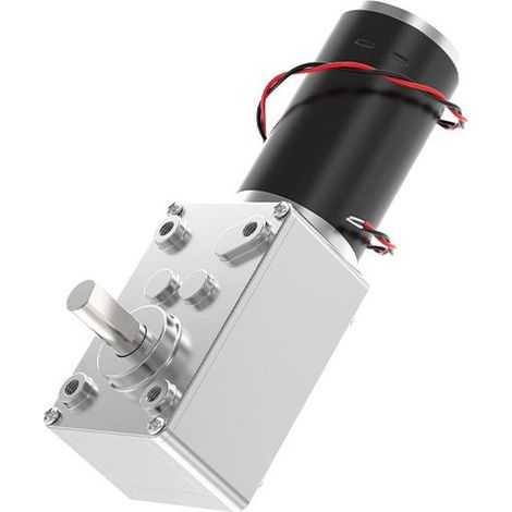 SHINING HOUSE 24V 80RPM DC Schneckengetriebemotor 13kg.cm 31mm Drehmomentstarker, selbsthemmender Mini-Turbinengetriebemotor mit Rückwärtslauf für DIY-Roboter-Drehteller-Türschlossmaschinen (1/5)