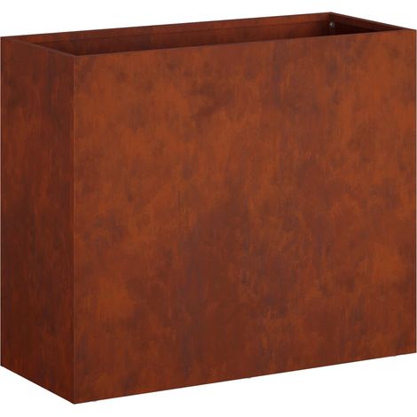 Garden Planter Rusty 50 x 20 x 40 cm Weathering Steel vidaXL