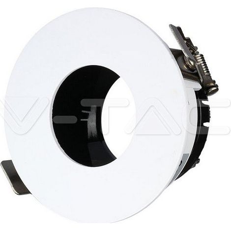 V-TAC VT-873 3157 Portafaretto LED da Incasso orientabile Rotondo GU10 Colore Bianco con Interno Nero (1/5)