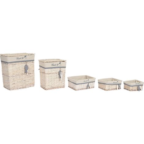 Korbspiel - DKD Home Decor - Mehrfarbig - Polyester - 35 x 47 x 56 cm - Einfache Montage (1/5)