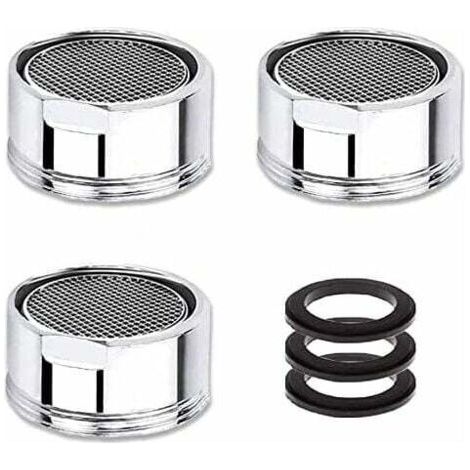 Pair Wasserhahn-Luftsprudler M22/M21,5, 3-teiliger wassersparender Wasserhahn-Luftsprudler mit Edelstahlfilter, Wasserhahn-Filter-Luftsprudler (21,5 mm Außengewinde)