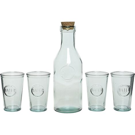 Ensemble De Bouteille Et 4 Verres 100% Recyclés 825593 (1/3)