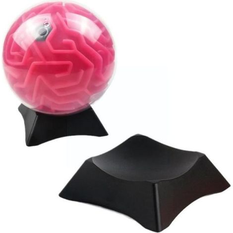 Support Pour Ballon - Plastique Noir - Pour Football Rugby Volley Basketball - 7.2 x 7.2 x 2.7 cm - 1 Pièce (1/4)