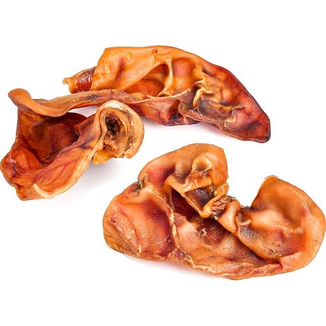 Friandises naturelles pour chiens à mâcher : Oreilles de porc séchées Petmex Biscuit 1 kg (1/2)