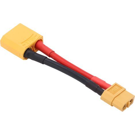 XT60-Buchse auf XT90-Stecker, 12AWG, breiter Biegestecker, wiederverwendbarer XT60-Stecker für funkgesteuerte Autos und Flugzeuge (1/5)