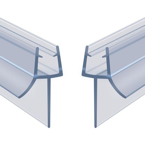 Joint de Douche pour Paroi en Verre, 40CM 2PCS Barrière de Douche, Joint Porte Douche pour Vitre 4-6mm, Joint d'Étanchéité Cabine Douche Barrière Pliable, PVC Extra-épais (Transparent) (1/5)