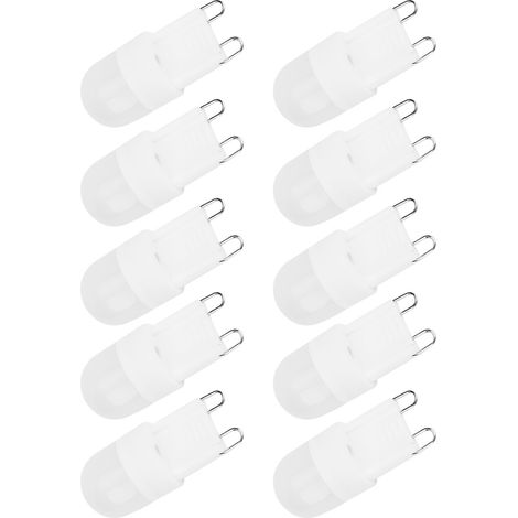 10 Stück 1,5-W-LED-Glühbirnen mit G9-Sockel, kleine BiPin-Sockelbirne für Kronleuchter, Innenbeleuchtung, 230 V