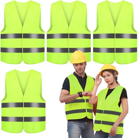 Gilet de Sécurité, Gilet Jaune Gilet de Sécurité Réfléchissant, Gilet Réfléchissant de Voiture pour Conducteurs,Travailleurs,Secours Routiers Unisexe (1/5)