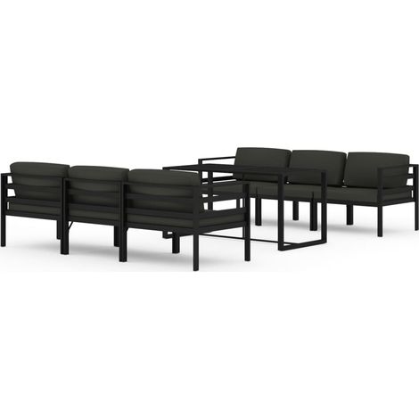 Maison Exclusive - 7-tlg. Garten-Lounge-Set mit Kissen Aluminium