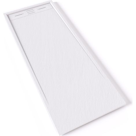 Saniverre – Receveur de douche à encastrer 70 x 180 cm en résine SMC blanche – Antidérapant PN 24 – Drainage 47,8 L/min – Bonde incluse