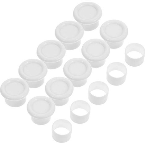 Embouts de tringle à rideaux blancs pour fenêtres, lot de 5, pour salle de bain (1/5)