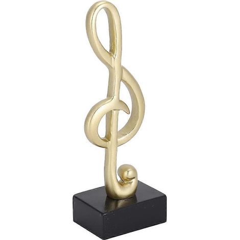 Statuette de note de musique de 18,5 cm, réplique miniature d'instrument de musique sur support, élégante décoration de bureau (1/5)