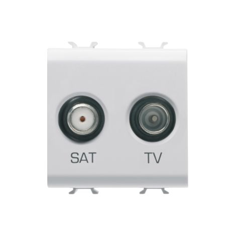 PRISE TV+SAT 2M BLANC AB GEWISS GW10383AB (1/2)