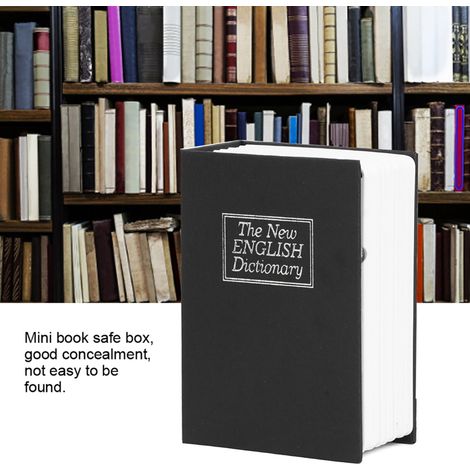 Coffre-fort miniature pour livres, livres, argent et bijoux, avec serrure et clés (1/5)