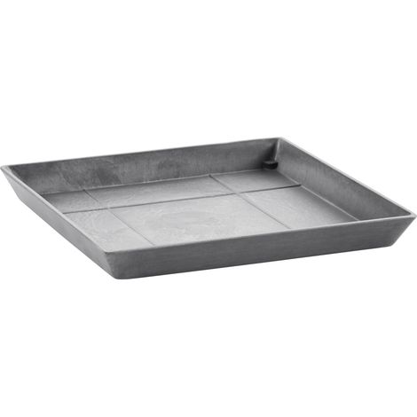 Ecopots Untersetzer Square 40 für Blumentöpfe - L 35,5 cm x B 35,5 cm x H 3,5 cm - Innen- und Außenbereich