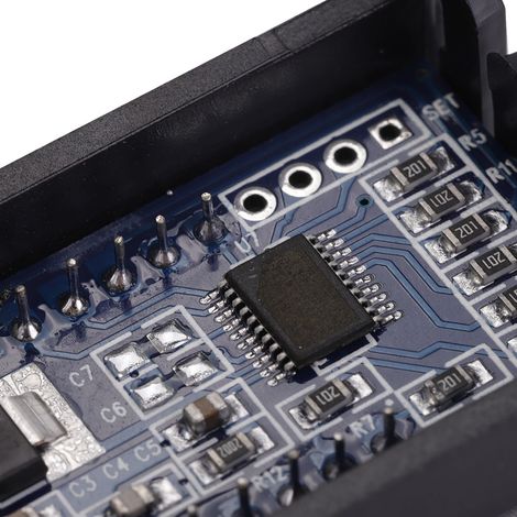 Thermomètre à affichage numérique LED (rouge 12V) (1/5)