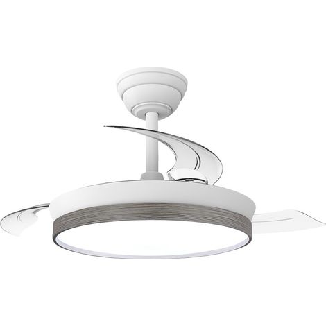 Ventilador LED aspas retráctiles Paneco Mini Ceniza 39W